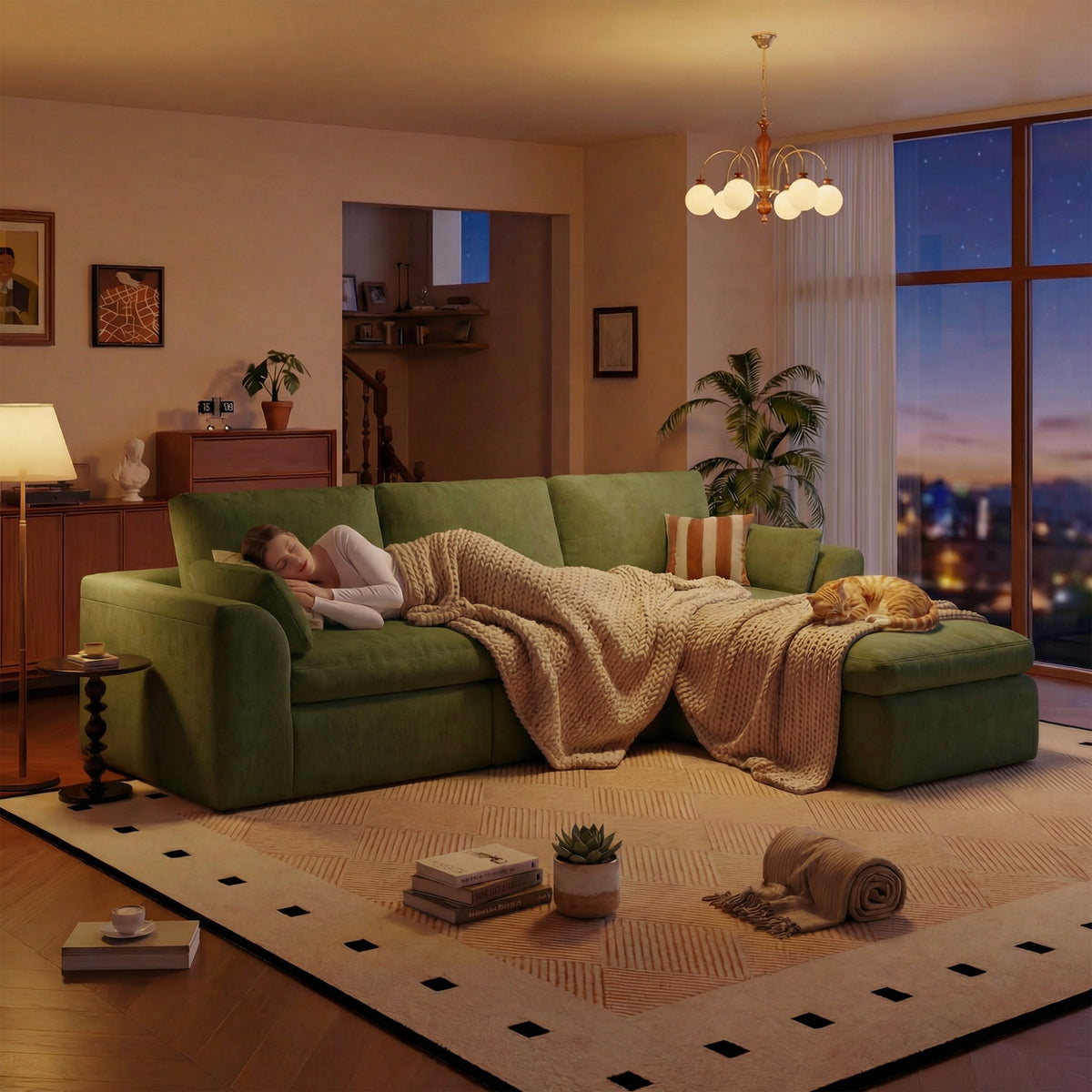 Cloud Sectional| Modular Chenille Boneless Couch