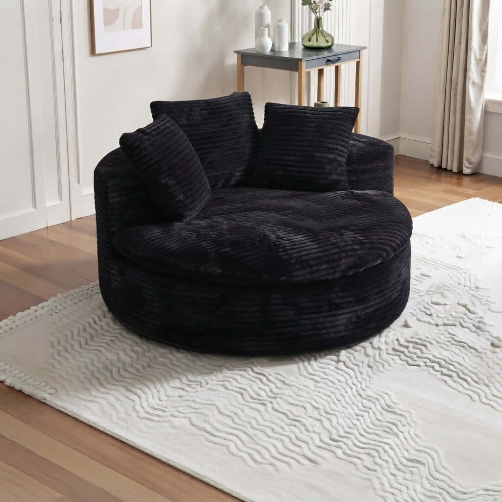 Oversized Corduroy Chaise Lounge Sofa