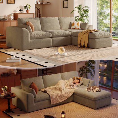Cloud Sectional| Modular Chenille Boneless Couch