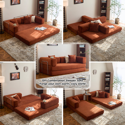 Corduroy Sleeper Convertible Sofa Bed