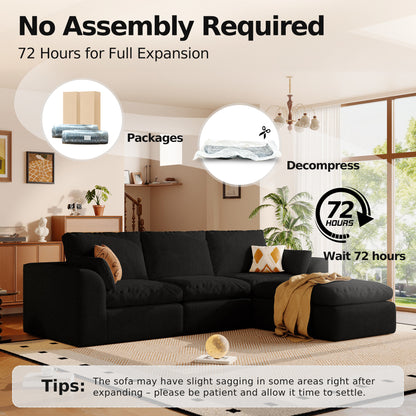 Cloud Sectional| Modular Chenille Boneless Couch