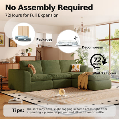 Cloud Sectional| Modular Chenille Boneless Couch