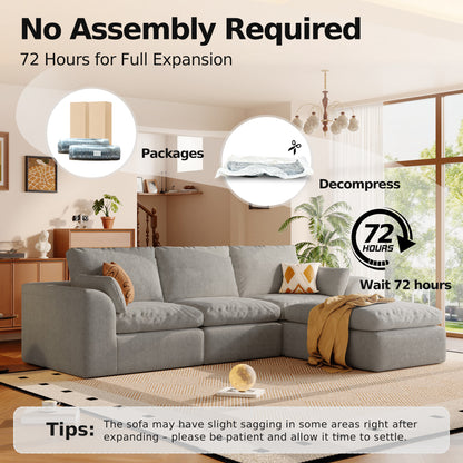 Cloud Sectional| Modular Chenille Boneless Couch