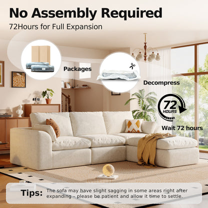 Cloud Sectional| Modular Chenille Boneless Couch