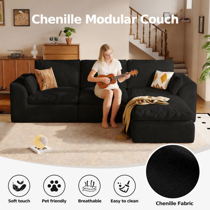 Cloud Sectional| Modular Chenille Boneless Couch