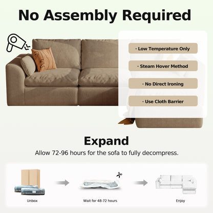 Cloud Sectional| Modular Chenille Boneless Couch
