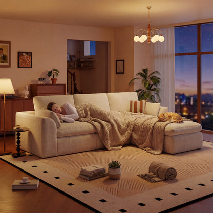 Cloud Sectional| Modular Chenille Boneless Couch
