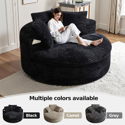 Oversized Corduroy Chaise Lounge Sofa