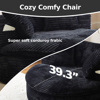 Oversized Corduroy Chaise Lounge Sofa