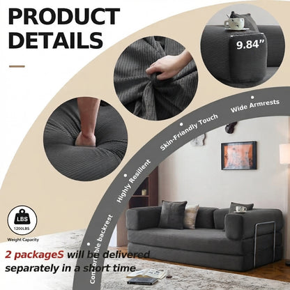 Corduroy Sleeper Convertible Sofa Bed