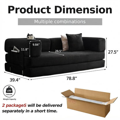 Corduroy Sleeper Convertible Sofa Bed