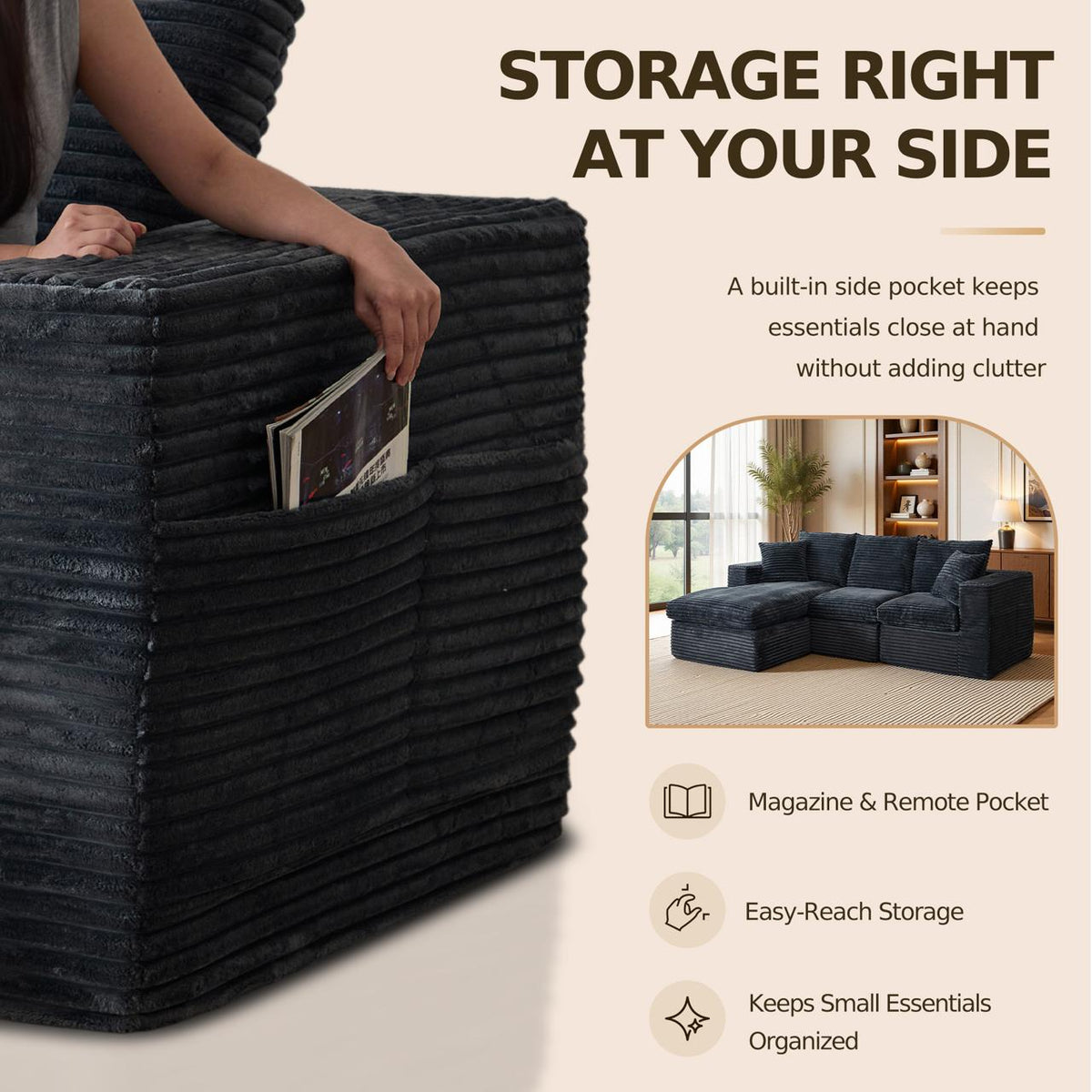 L-Shaped Cloud Sofa
