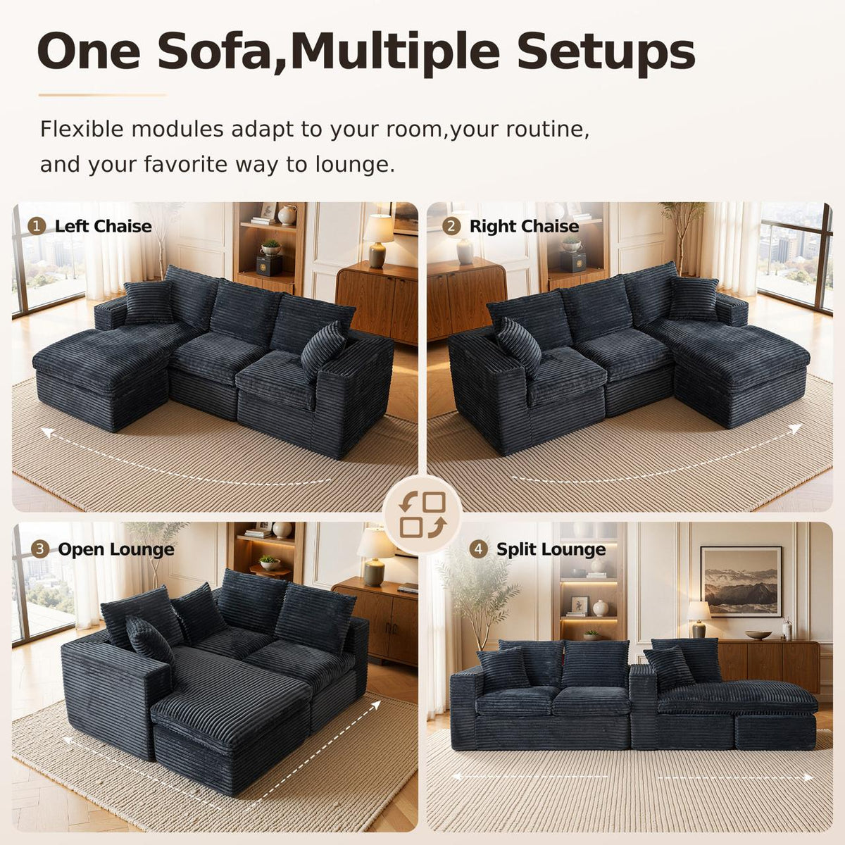 L-Shaped Cloud Sofa