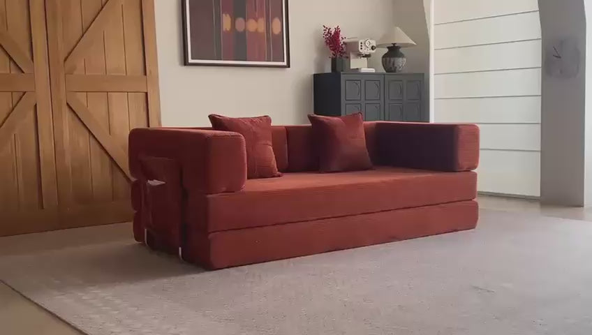 Corduroy Sleeper Convertible Sofa Bed