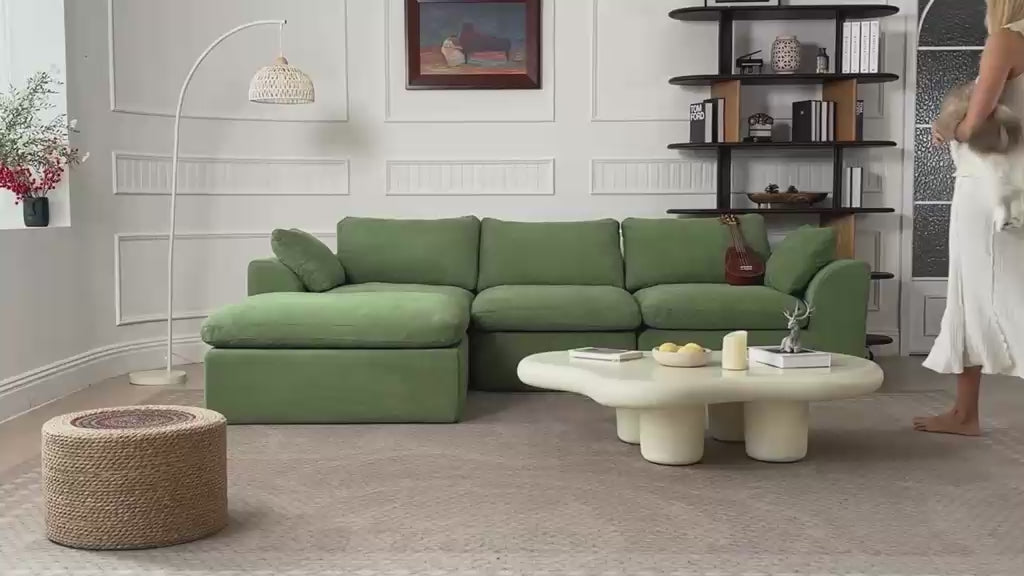 Cloud Sectional| Modular Chenille Boneless Couch